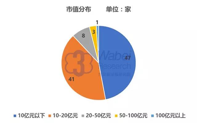 互聯(lián)網(wǎng)軟件與服務(wù)行業(yè)企業(yè)市值分布