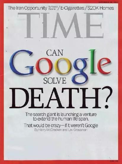 《時代》周刊的封面文章《Google能否戰勝死神》